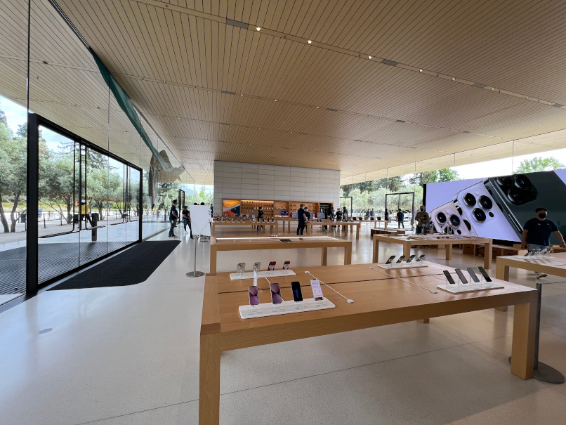Inside the Apple Visitor Center.