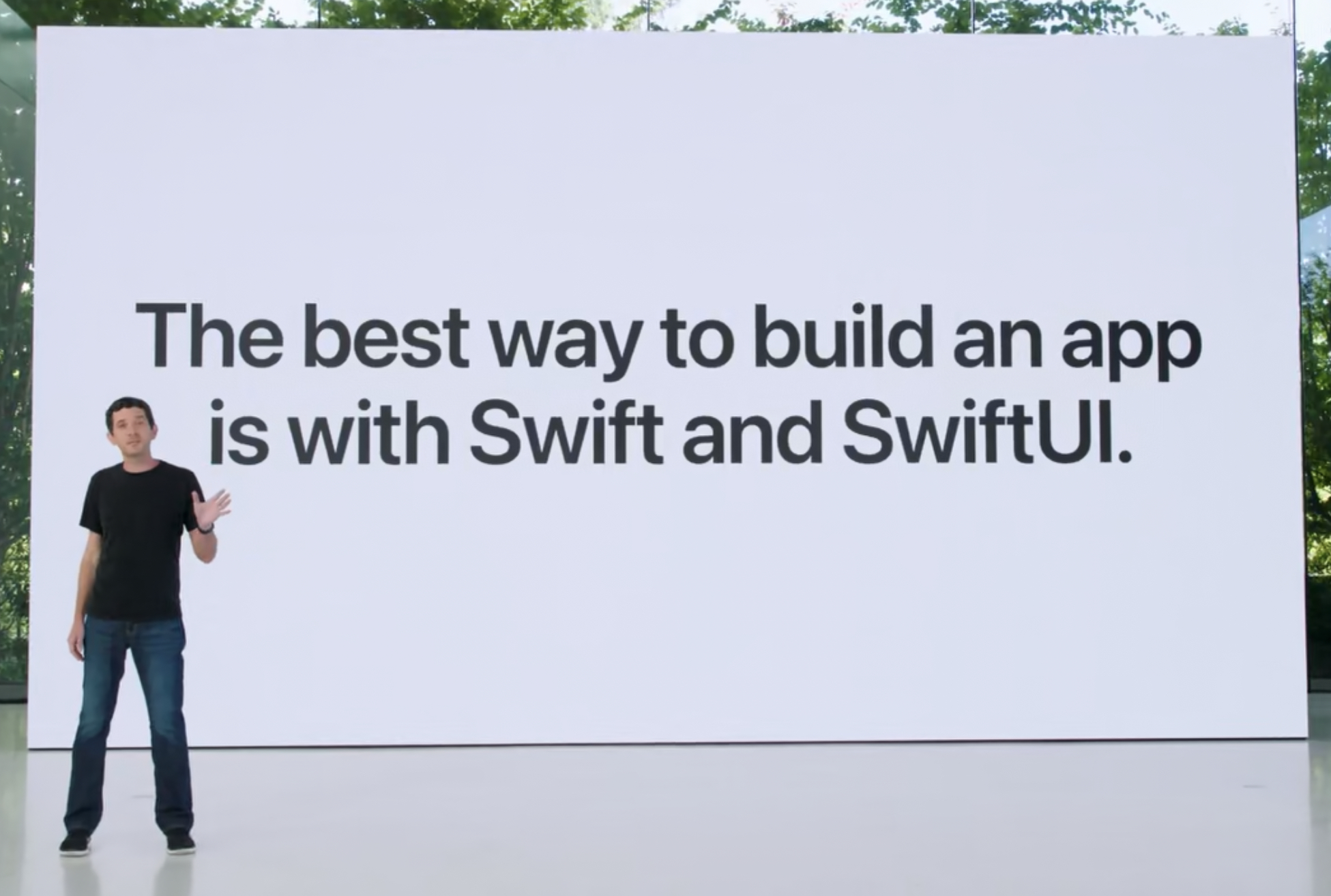 The best way to build an app is with Swift and SwifUI