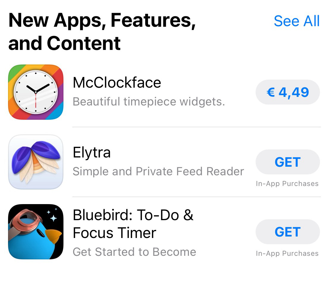 The McClockface app was also featured.