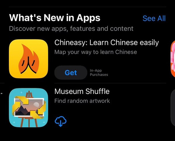 The app in the “What’s new in apps” section.