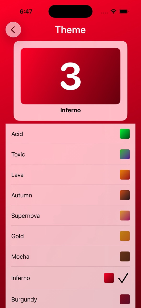 The active workout view. It shows stop and settings buttons, the set/exercise counts, a new exercise button, 4 rest timers, a pause button, and the workout time.